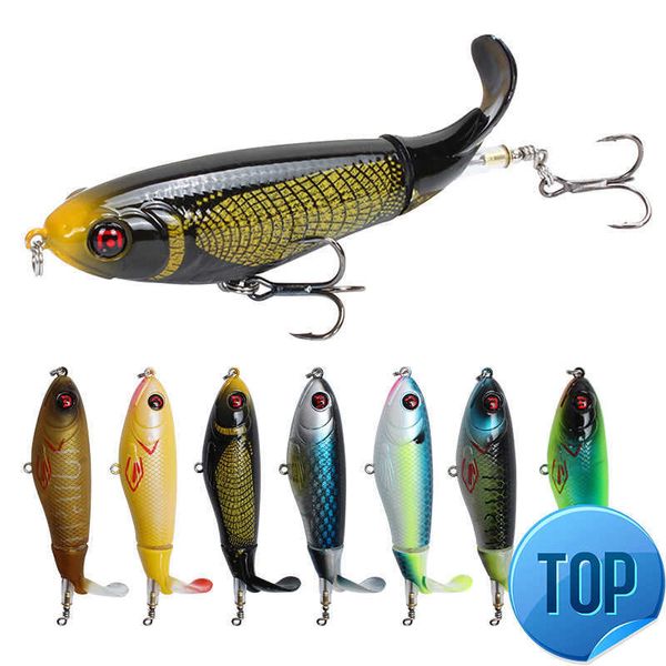 Crankers 1 pz Whopper Plopper 10.5 cm 17G Top Water Popper Richiamo di Pesca Esca Dura Wobblers Rotante Attrezzatura da Pesca Pesca