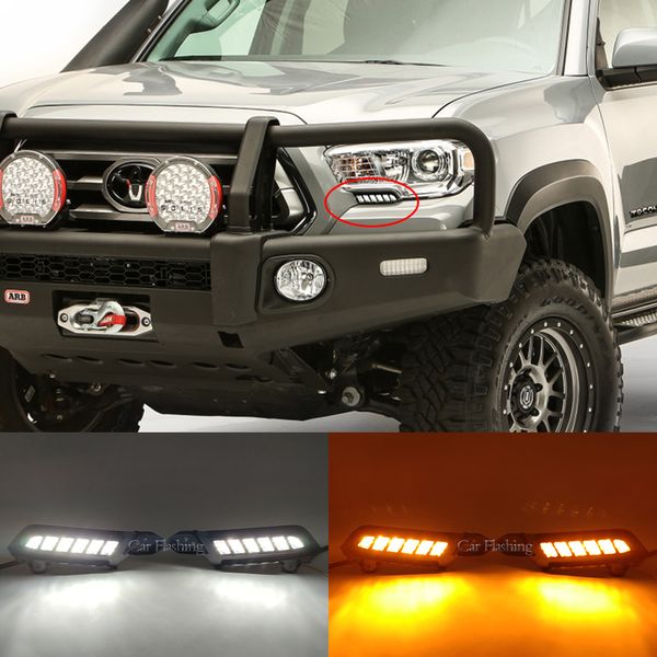 CAR DRL für Toyota Tacoma 2016 2017 2018 2019 2020 2021 2022 LED Daytime Running Light Fog Lampe Stoßstange Fahrtsignal