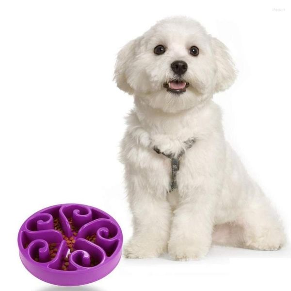 Ciotole per gatti 20 CM Pet Dog Ciotola lenta interattiva Antiscivolo Gulp Feeder Animali domestici Piatto per l'alimentazione dell'acqua per cani Goccia