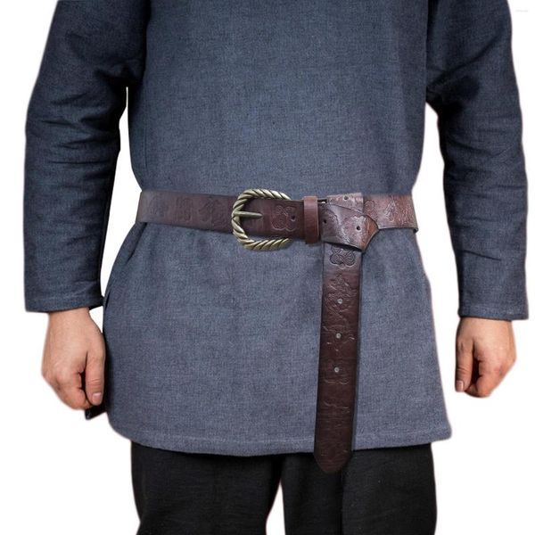 Gürtel Schwertgürtel Wikinger Fenrir Geprägter dekorativer mittelalterlicher Retro-Ritter Extra lang COSPLAY Bühnen-Requisitenzubehör