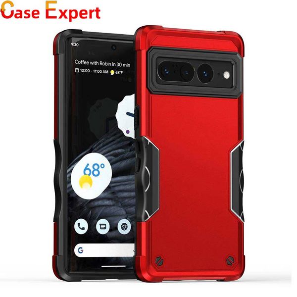 Capas de telefone de camada dupla 2 em 1 Armadura antiderrapante à prova de choque para iPhone 15 Plus Pro Max 14 Samsung S23 S24 Ultra A14 A34 A54 5G Google Pixel 7 Pro Soft TPU Hard PC Back Cover