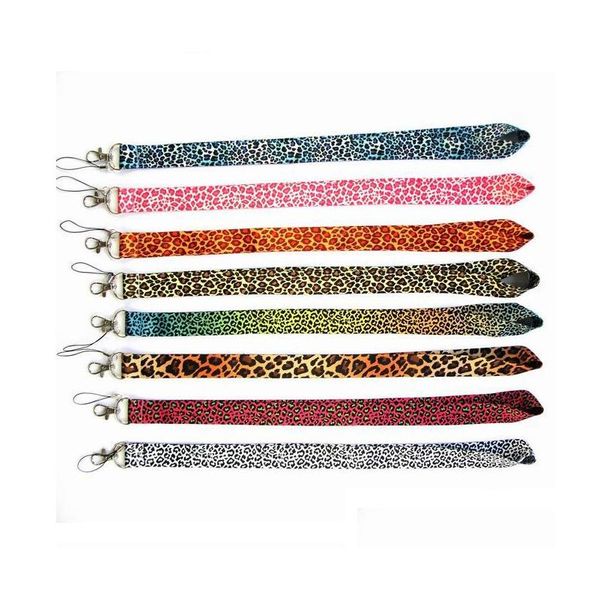 Handy-Riemen Charms Y Leopard Print Neueste Mode Schlüsselanhänger Hals Lanyard Strap Schlüsselanhänger Id-Halter Drop Delivery Phones Acces Dhwqo