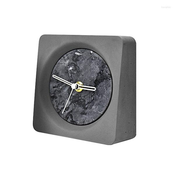 Orologi da tavolo Piccolo orologio silenzioso Camera da letto minimalista Orologio da tavolo classico nordico Cucina Ufficio Arte geometrica Horloge Decorazione della casa ED50ZZ