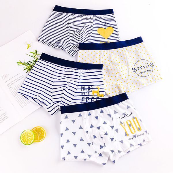 Höschen 3 Stück Kinder Jungen Unterwäsche Cartoon Kinder Shorts für Baby Junge Kleinkind Boxer Streifen Teenager Baumwolle Unterhose 230322