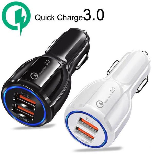 Schnelle Lieferung, Schnellladegerät, Adapter QC 3.0, Dual-USB-Anschluss, schnelles Laden, automatisches Laden von Zubehör für Telefon, DVR, MP3