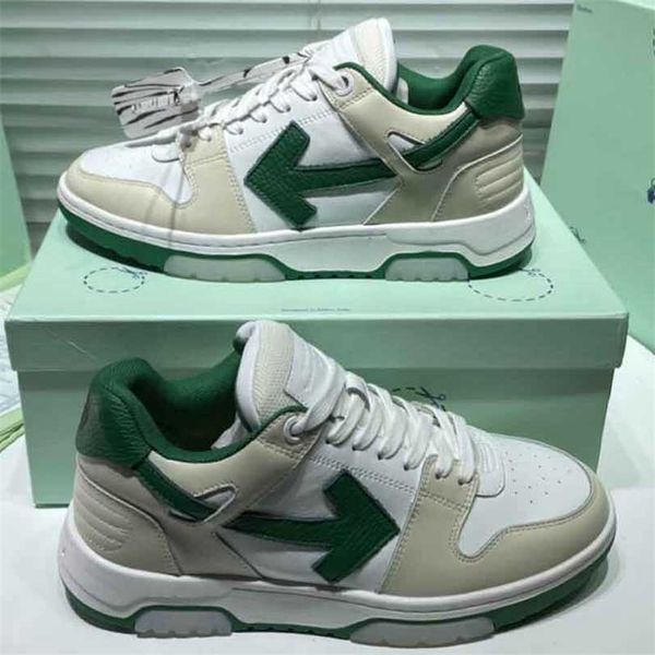 Mens White Sports Sapatos Verde Arrow Sapatos casuais homens tênis femininos de marca feminina clássicos de solas não deslizantes das mulheres dos anos 80 tamanho 35-46 com boxl original