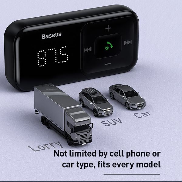 Transmissor Baseus FM Modulador Bluetooth 5.0 FM Rádio 3.1a Carregador USB Carregador Handsfree Car Kit sem fio AUX Audio FM Transmiter