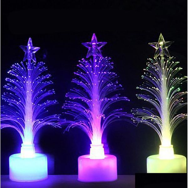 LED rave brinquedo carnaval de fibra óptica Night Light Bateria alimentada pela árvore de Natal Decoração Romântica Droga de Droga de Cor Romântica DHN4E