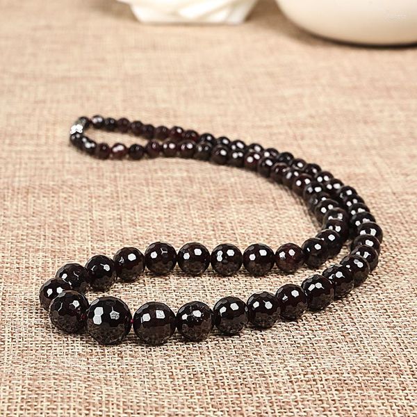 Ketten Natürliche Granat Halskette Edelstein 5-11mm Reine Perlen Herstellung Für Frauen DIY Anständige Erkenntnisse 18 zoll H74