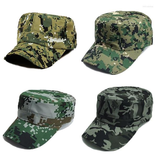 Ball Caps ao ar livre camuflagem chapéu de beisebol militar simplicidade tática Combate de caça ao porto de caça ao porto de ciclismo Sun para homens adultos adultos
