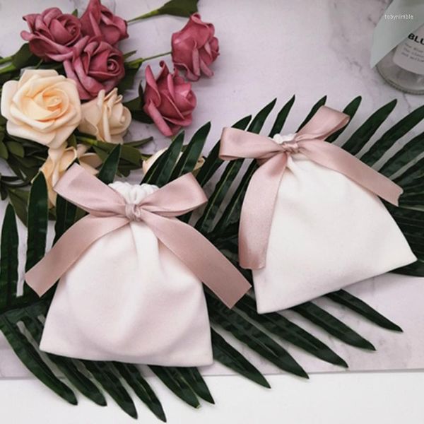 Bolsas de jóias 20pcs Velvet Gift Bag Packaging Pouchics Bolsa Maquiagem Batom Birthday Wedding Party Sacts de embrulho Sack