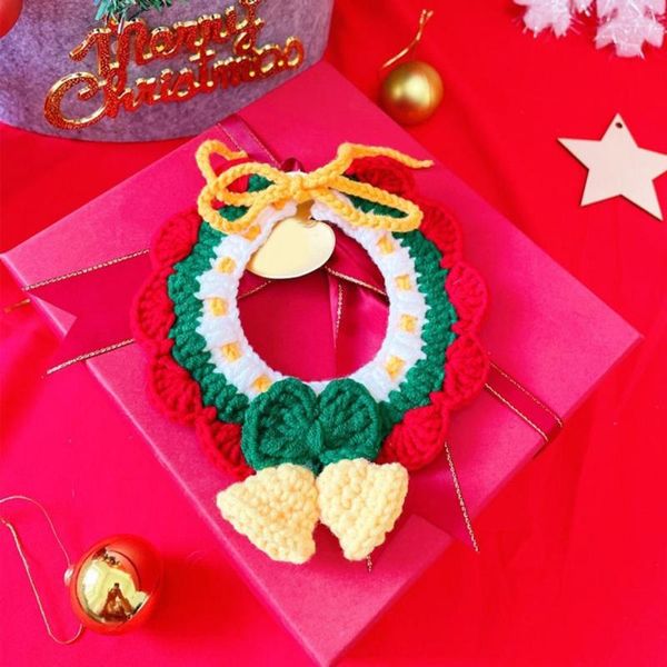Köpek yaka kedi yaka mükemmel Noel temalı evcil hayvan dekorasyonu süper yumuşak dekoratif eşarp