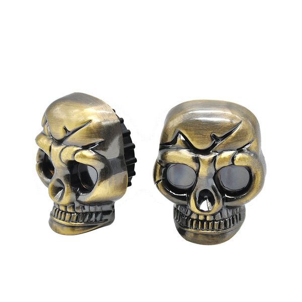 Skull Tobacco Grinders Card de fumaça Accessroy Cartão de zinco Cruscor de erva CRANDER CNC Filtro de rede Dry Herb Vaporizer caneta