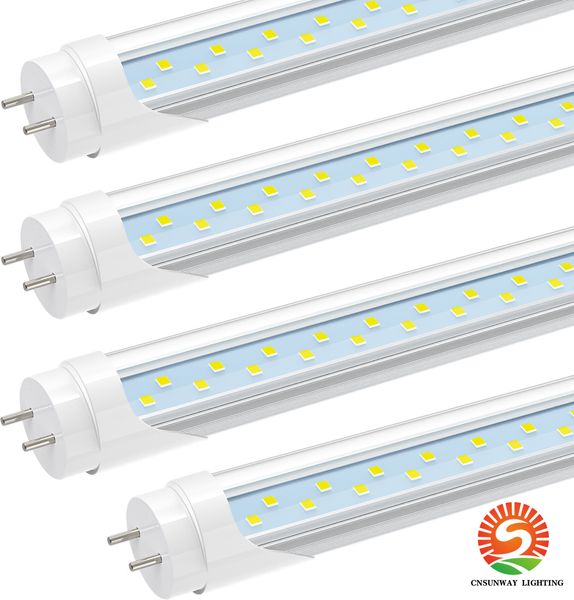 Lampadine a tubo LED T8 3FT, 18W 6000K bianco freddo, sostituzione LED da 36 pollici per tubi fluorescenti, rimozione zavorra, alimentazione dual-end, trasparente, area di stoccaggio di 3 piedi