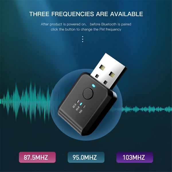 Auto Bluetooth 5.1 FM01 Trasmettitore Ricevitore Chiamata in vivavoce Mini USB Power Car Kit Audio senza fili per auto Radio Fm
