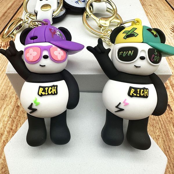 Mode Ins Trend Stil Schlüsselbund Cool Panda Schlüsselbund Anhänger Auto Schlüsselbund Tasche Dekoration Schmuck Zubehör Kreative Urlaub Geschenke