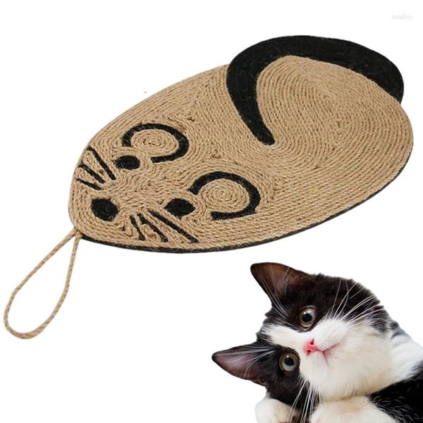 Giocattoli per gatti Antiscivolo Sisal naturale Scratcher Board Floor Scratching Post Mat Soft Bed Care Pet Grinding Nail Pad Furniture