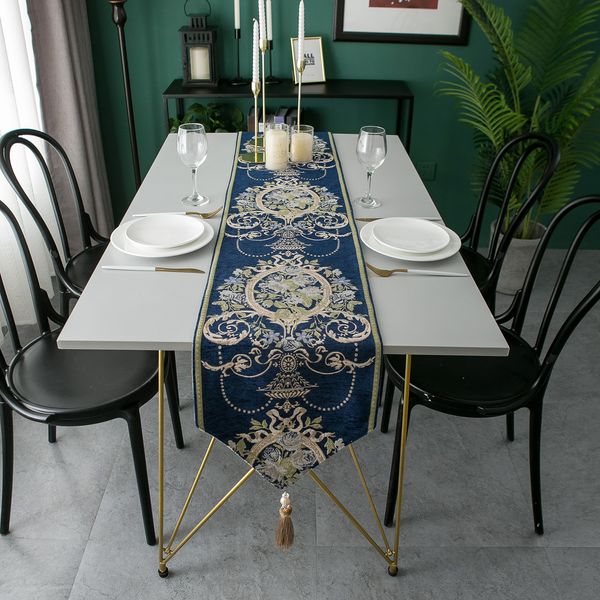Runner de mesa Mesa Runner Moderno minimalista Jacquard Table tow tolebloth mesa de jantar de luxo decoração de casa café el mesa de cama corredores 230322