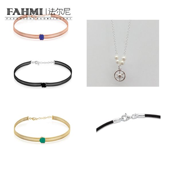 Fahmi S925 Collana in argento sterling da donna estate 2022 nuova luce di lusso high-end design senso nicchia catena clavicola collana decorativa