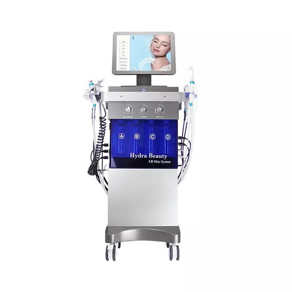 10/12/14 em 1 Máquina de dermoabrasão hidrelétrica Macrodermoabrasão Dispositivo de levantamento de pele de pele de alta frequência Spa facial por ultrassom Bio água Droisturizer Droisturizer Machine