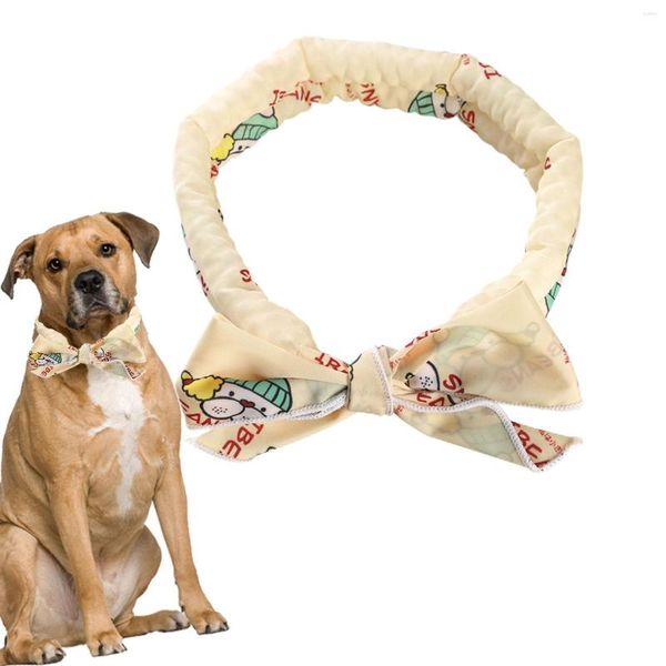 Colarinhos de cachorro bandanas de gelo instantânea bandana refrescante para cães lenços de triângulo de verão babadores com padrões fofos pequenos médios grandes grandes