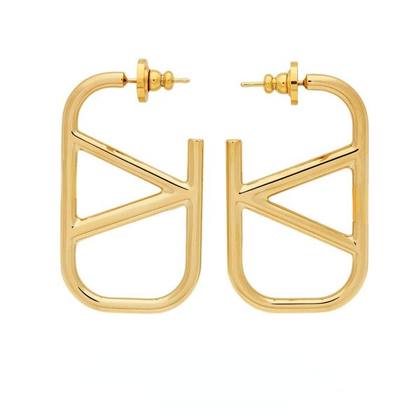 Garanhão garanhão designers de jóias Brincos de diamante Huggie letra de orelha de orelha de grande tamanho de luxo aros de luxo