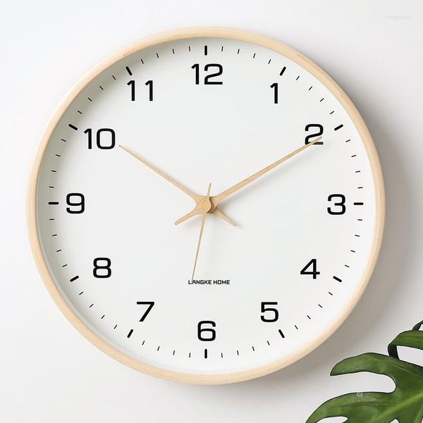 Relógios de parede Nórdicos Design de meninas design Retro Silent Silent White Credo Recloj pared Decoração Home WSW45XP