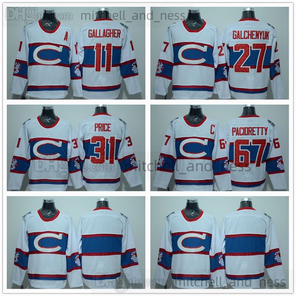 11 Brendan Gallagher 2016 Stadium Series Hockey-Sticktrikots Film 27 Alex Galchenyuk 31 Carey Price 67 Max Pacioretty White Blank Jersey