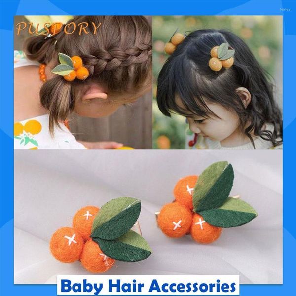Acessórios para o cabelo desenho animado tangerinr menina bebê barrettes viajam para fora ao ar livre vestido de arnês estilo country nascido