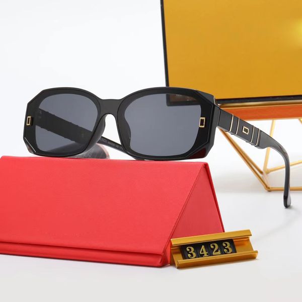 2023 Herren-Sonnenbrille, Designer-Sonnenbrille für Damen, optionale hochwertige polarisierte UV400-Schutzgläser. Stilvolles Fotografieren mit kleinem ovalen Rahmen
