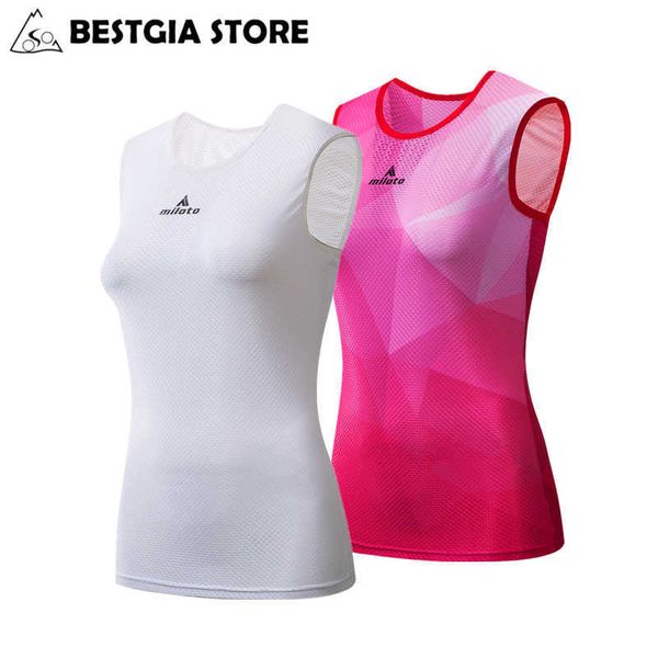 Camisoles Tanks Mulheres Summer Cycling V Outdoor Sport Qui Dry Sleeveless Cloen Beatable Undershirt Riding Running Salbing V Z0322