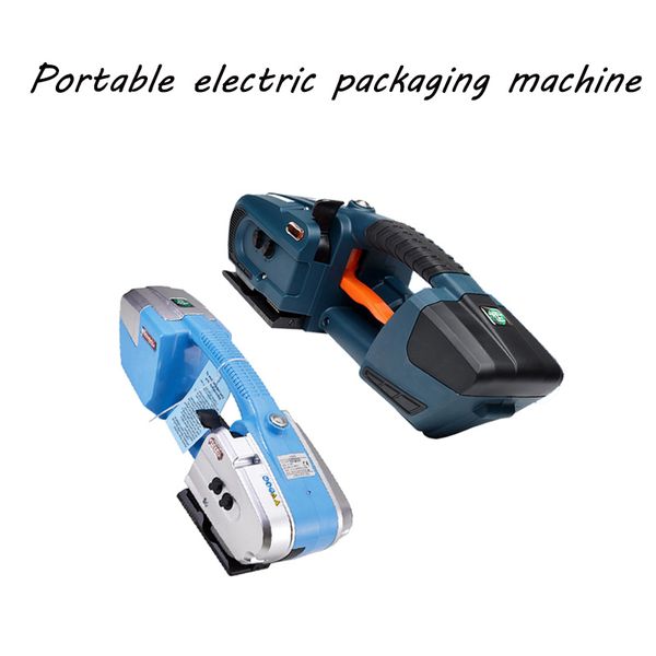 Máquina de amarra elétrica para ferramenta de embalagem portátil de correção de pet/pp de 13-16 mm com duas bateria que quente fusão