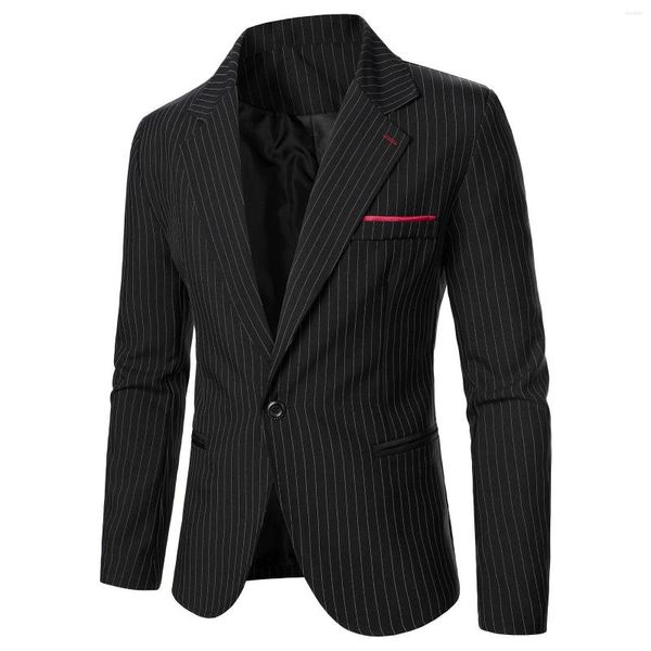 Ternos masculinos masculino Tuxedo Business Banquetes de casamento formal Premium premium tatuagem de lápis tatuagem Slim Button Wet Jacket