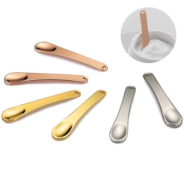 Ferramentas de maquiagem Spatula de cuidados com a pele de Metal Cosmetic, Mini Mask Facial Reutilable Scoop, maquiagem de beleza para creme, loções, hidratante