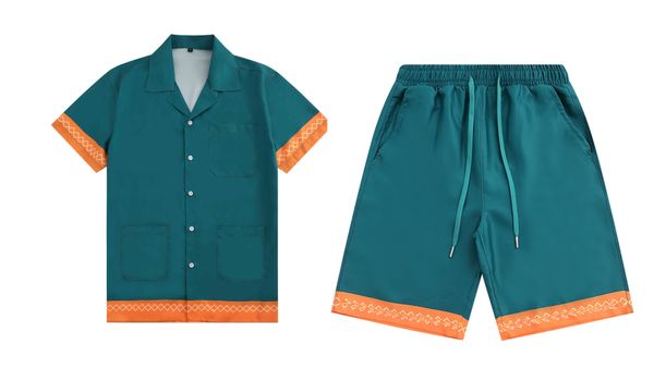 Мужские повседневные рубашки 2023 Летний костюм воротниц для мужчин с коротким рукавом Slim Fit Fush Shirt Printed Streetwear Social Party Tops Tops