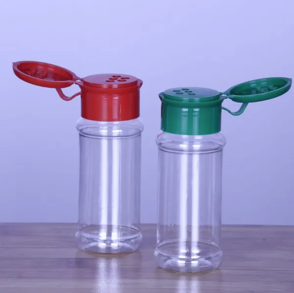 Оптовые пустые бутылки с пластиковыми специями, установленные для хранения барбекю, приправляющий соленый перец, блестящие шейкеры бутылки 60 мл/2 унции