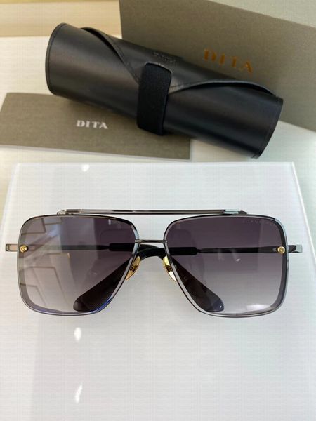 330 Dita H Six Johnson высококачественные дизайнерские солнцезащитные очки мужские солнцезащитные очки Retro Brand Glasses Fashion Design Metal Rib Box Pilot Sport