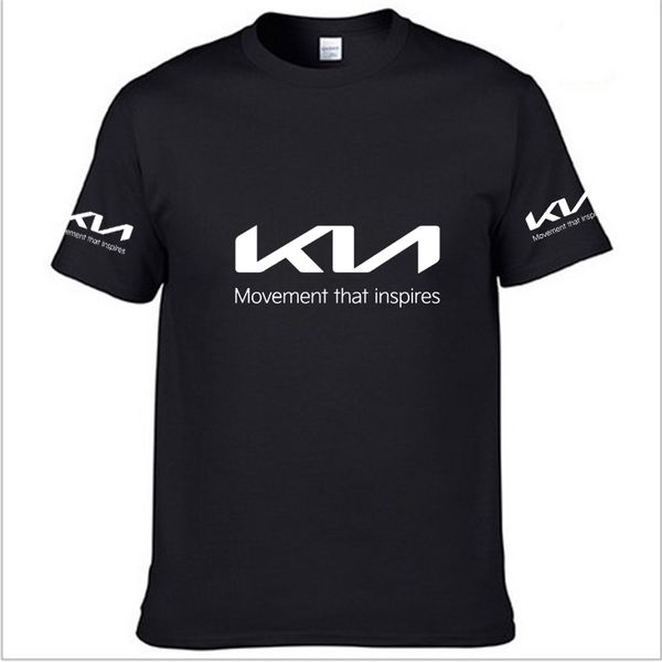 Mens Polos masculino tshirt kia algodão de algodão casual verão manga curta moda moda harajuku de alta qualidade unissex camiseta tamanho do euro 230323