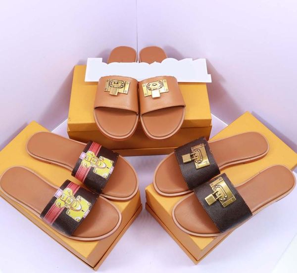 2023 nuove pantofole firmate di moda Sandali da donna di lusso Scivoli Fascino Open-toe Set Piede Vacanza Spiaggia Pantofola piatta Casual Blocco Infradito Scarpe da donna Scivoli marche