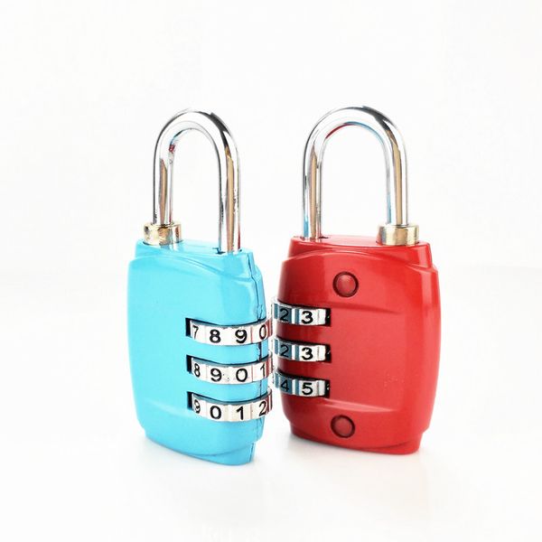 Bloqueios de portas 100pcs TSA Código de 3 dígitos combinação Mini Alfândega Bloqueio 6*3cm REFASTÁVEL VIONGELA BLOCKS BLOCAGEM PADLOCK PADLOCK