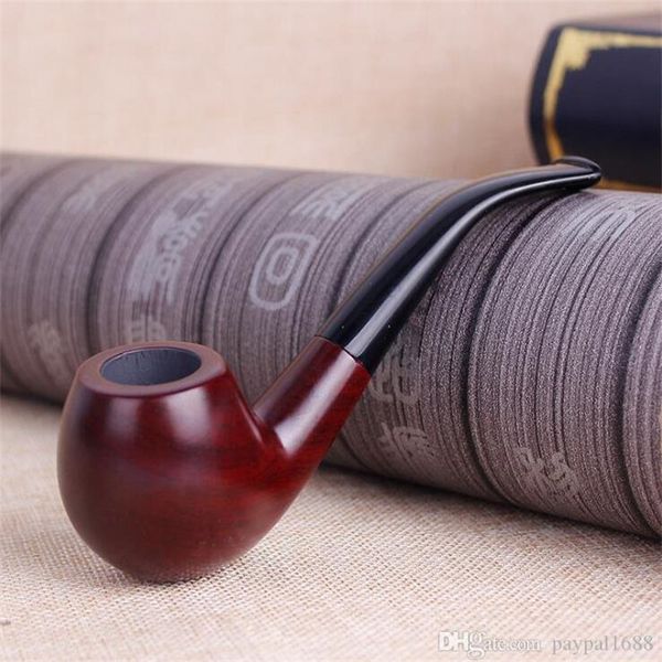 New Red Sandalwood Bending Hammer Pipe Sandalwood Portable Men's Tabacco Tubo di filtrazione in legno rimovibile