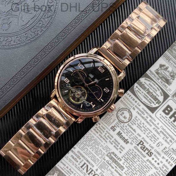 Band Super Torque Flywheel Watch Baida Full Function Mechanical Steel Men's Modern Fashion Business Style è completo MUCQ