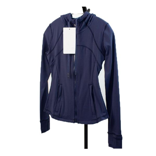 Nuovo donna con cappuccio Defini della giacca sportiva giacca sportiva Giacca sportiva Giacca a doppia faccia spazzolata con cappuccio ad alta elasticità da donna Cardigan Cambina con cappuccio con cappuccio con cappuccio