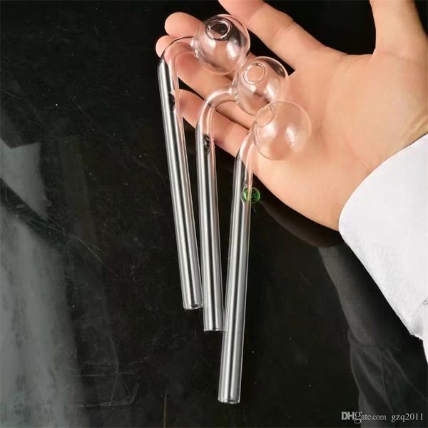 Wasserpfeifen Farbe Drehpunkt langer gebogener Topf Großhandel Glasbongs Zubehör, Glas Wasserpfeife Rauchen,