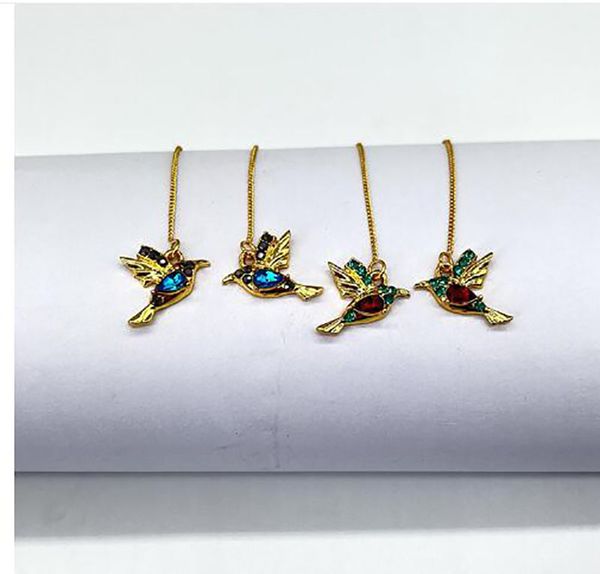 Vogel-Ohrringe, elegante Mode, baumelnde Kronleuchter-Ohrringe, handgefertigter einzigartiger Schmuck, Geschenk für Frauen und Mädchen, 2 Farbauswahl