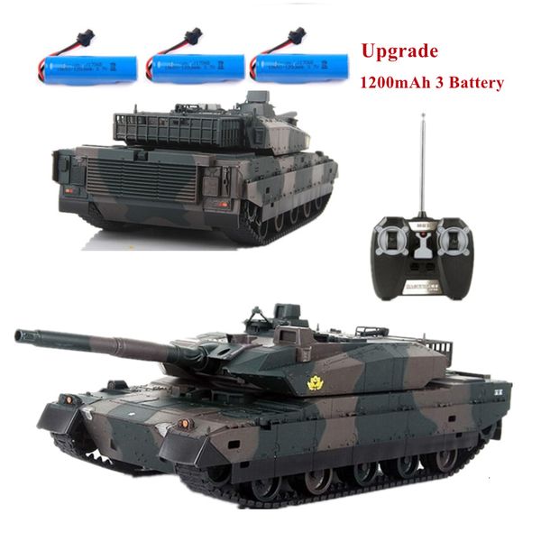 Auto elettrica RC Tipo 10 Carro pesante RC Batteria al litio da 1200 mAh Sospesa in modo indipendente Serie militare Portante Pista Fuoristrada Giocattoli per bambini 230323