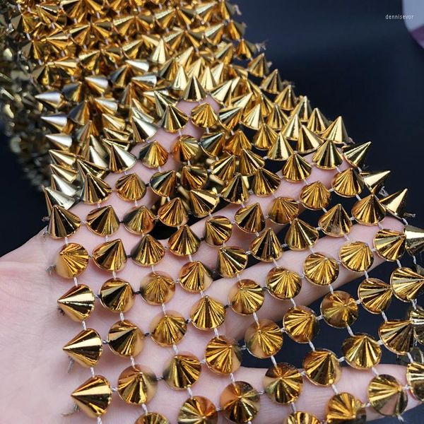 Schmuckbeutel Silber Gold Kleidungsstück Kunststoff Spike Besatz Bühne Niete Ohrstecker Tasche Hut Schuh Kleidung Leder Basteln Dekoration DIY Punk