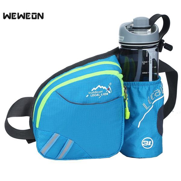 Bolsas ao ar livre homens homens correndo cintura bolsa esportiva fitness cor de ciclismo com garrafas de água portador