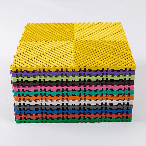 Tappeti Modello Piastrelle per pavimenti 400 18mm Antiscivolo Rimovibile PVC ad incastro Garage Plastica per garage/officina/magazzino