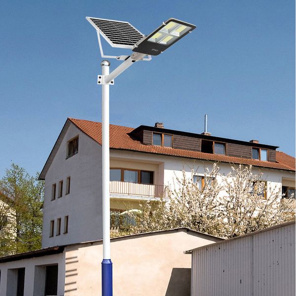 Crestech168 Solarlampen für den Außenbereich, Sicherheits-LED-Flutlicht, Fernbedienung, IP67, wasserdicht, Straßenlaterne, Hof, Parkplatz, Park, Garten, Basketballplatz, Wege, Bauernhöfe